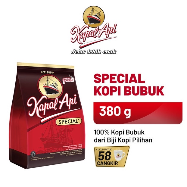 

Terk!ni KAPAL API Special Merah 380 gr Fast On