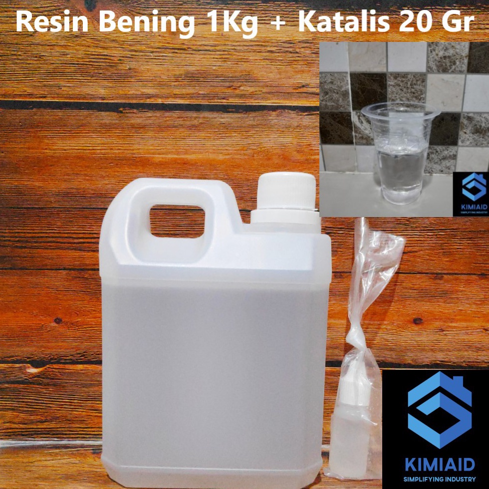 

(TERBARU) Resin Bening 1Kg + Katalis 20 Gram - Resin Bening - Resin Polyester - Unsaturated Polyester Resin