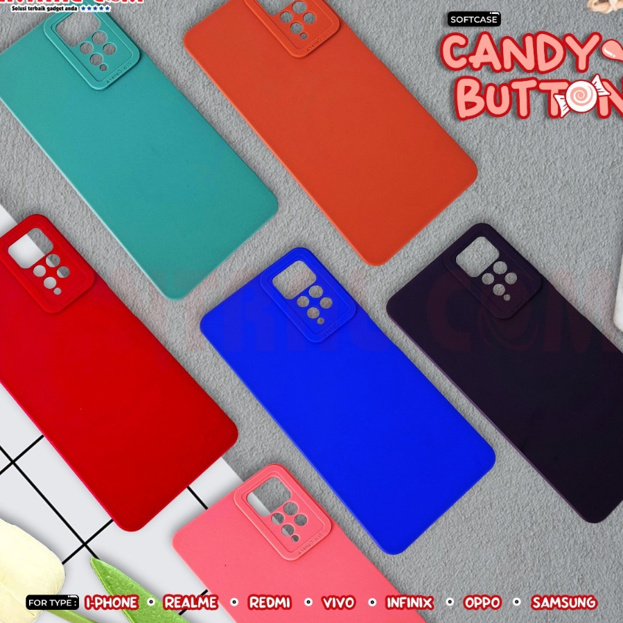 CASING HP VIVO SOFTCASE SARUNG HANDPHONE SILICON CASE Candy button casing softcase vivo y02/y15s/y22