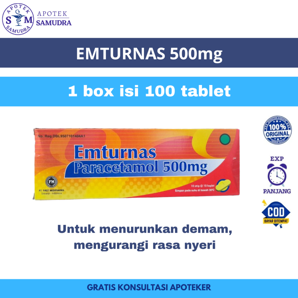 EMTURNAS 500mg (PARACETAMOL) 100 TABLET