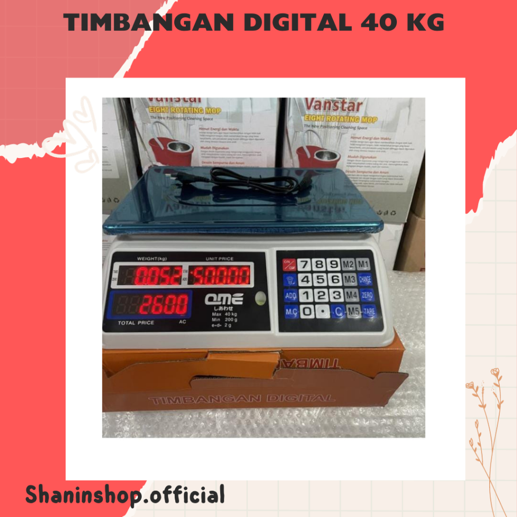 Timbangan Digital 40kg QME/TIMBANGAN BUAH DIGITAL/TIMBANGAN SAYUR