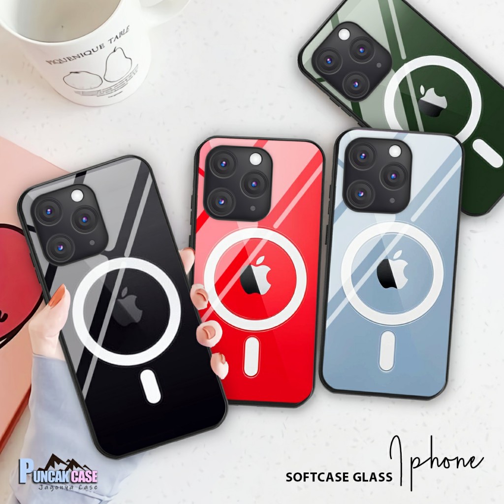 Softcase Glass Kaca Iphone 15 15 Pro 15 Pro max (A562) PELINDUNG HANDPHONE - AKSESORIES HANDPHONE - 