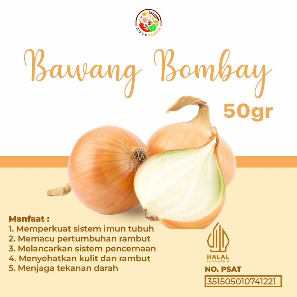 

Bawang Bombay Bubuk (Onion Powder) kemasan 100gram