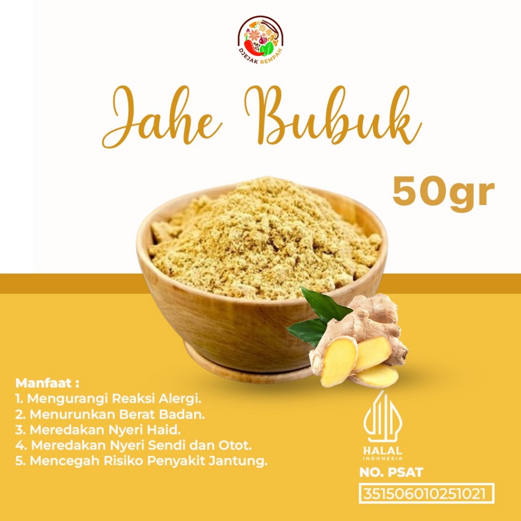 

Jahe Bubuk (Ginger Powder) Kemasan 100 gram