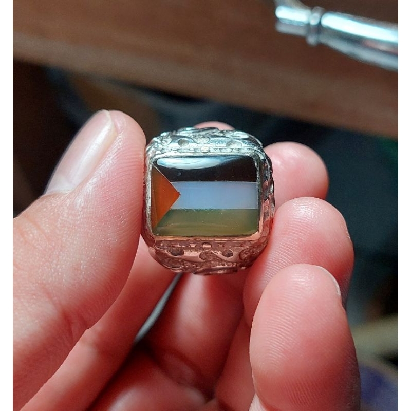 Batu akik batu cicin bendera palestina