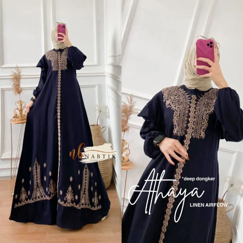 Ready Siap Kirim Athaya Dress // Fashion Muslim Gamis Muslim