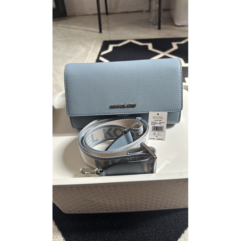 MK Wallet On Chain warna Pole Blue Sling Nylon ORIGinaL