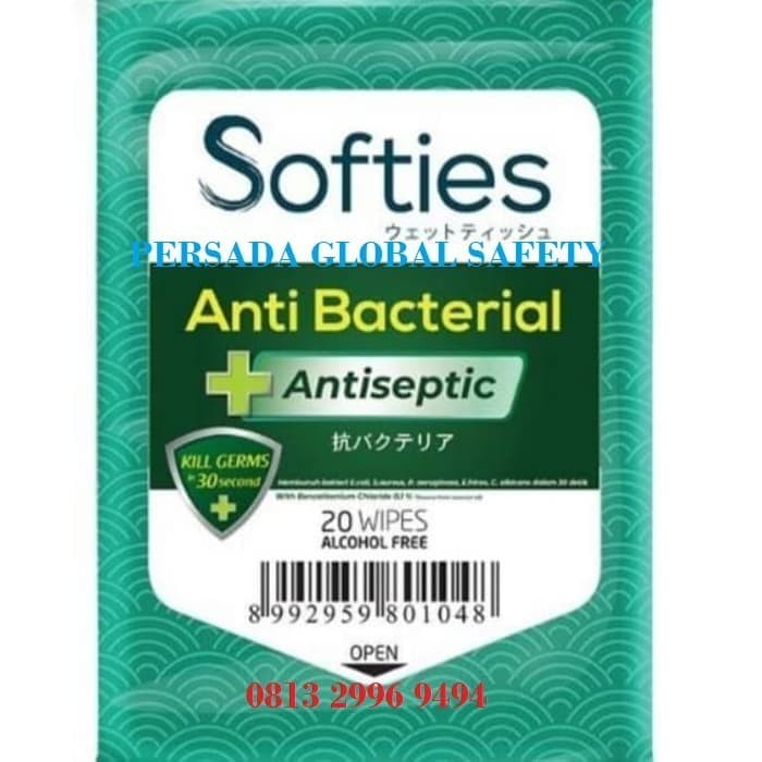 Softies Wet Tissue Antibacterial / Tisu Basah Softies