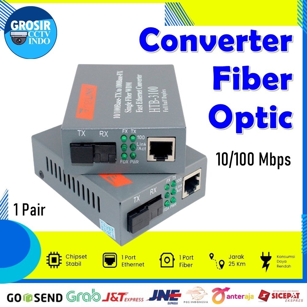 Converter Fiber Optic 100Mbps