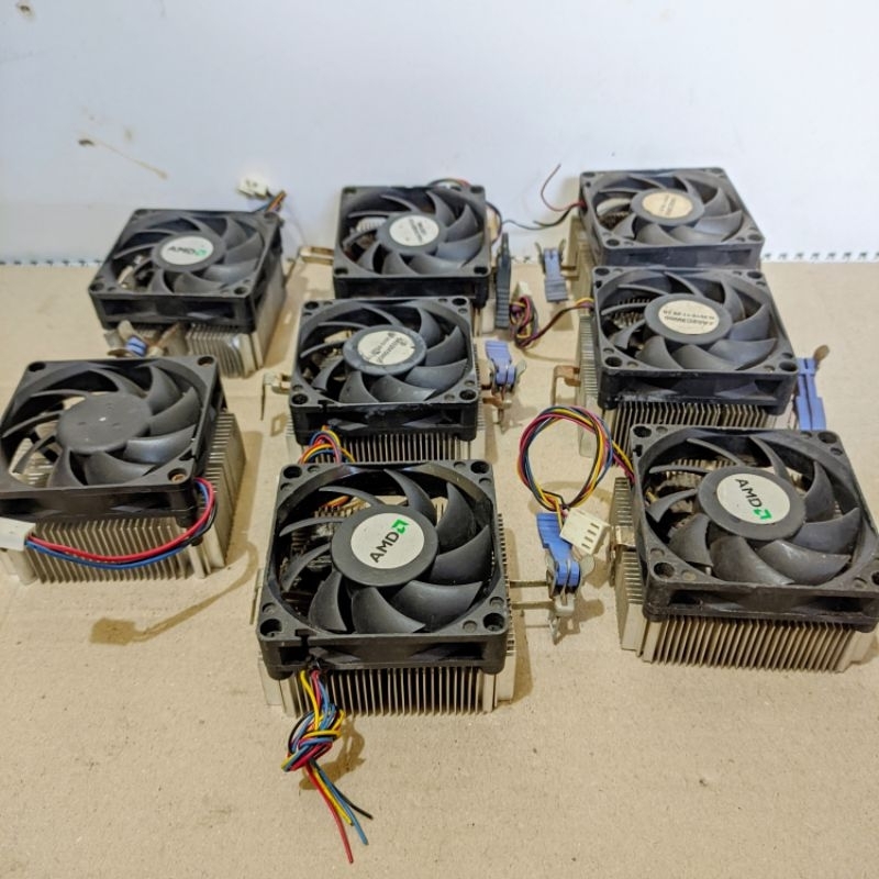 FAN DC 12V 7CM FAN HEATSINK SIRIP KOTAK 7×7.8CM EX PENDINGIN PROCESSOR