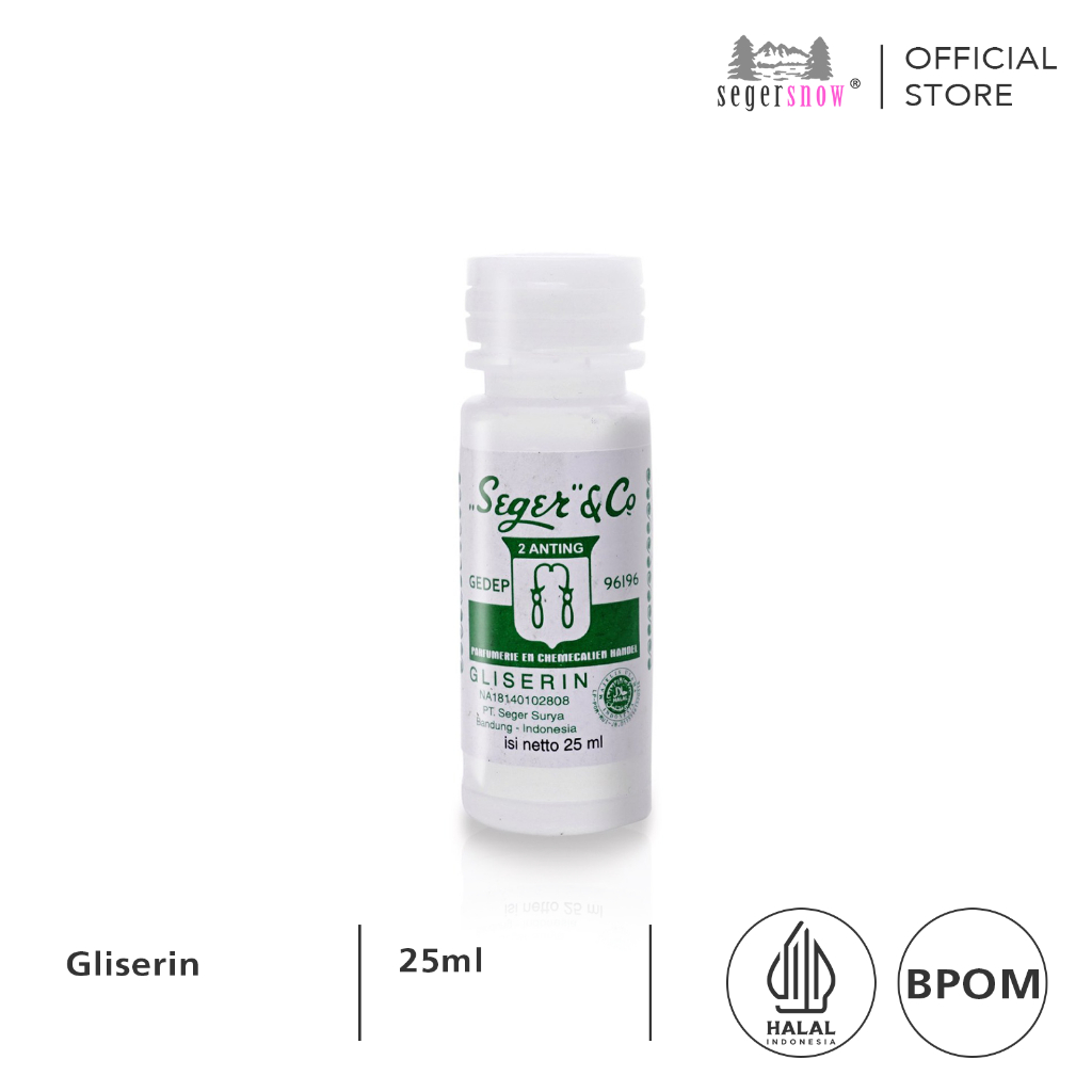 Seger & Co Gliserin Halal BPOM 25ml Cair Glycerin Bibir Kering dan Kaki Pecah Pecah