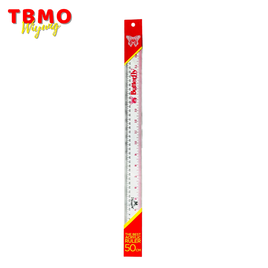 

TBMO Penggaris Butterfly 50cm / Penggaris Plastik