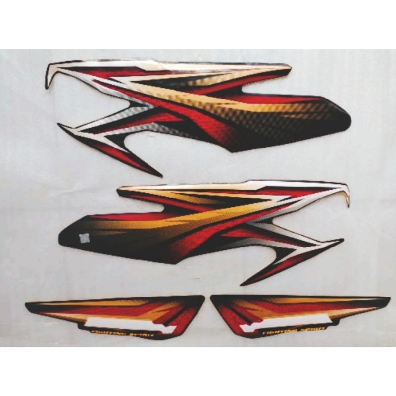 Lis Striping RX King 2005/Merah Hitam/Decal