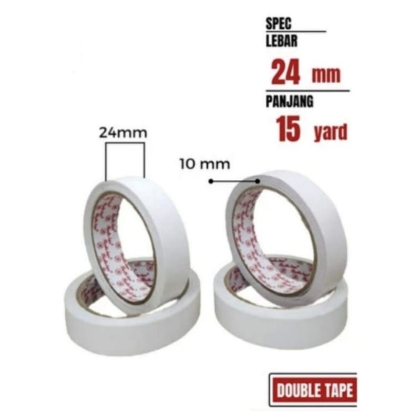 

DOUBLE TAPE BODHI TAPE 24 MM X 15 YARD 1 INCHI