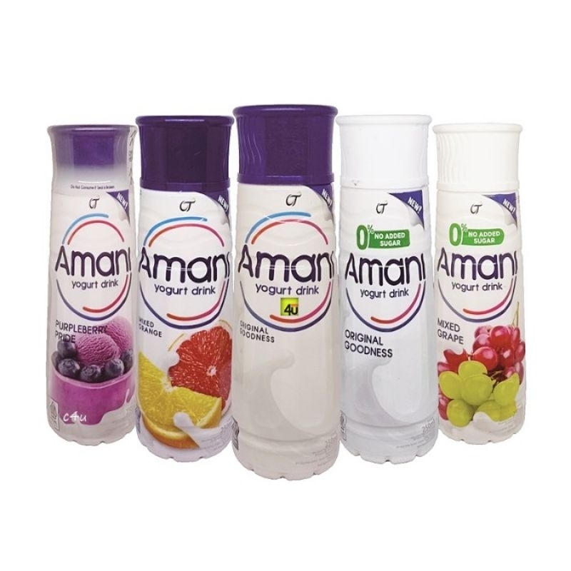 

AMANI YOGURT DRINK ORIGINAL | MIXED ORANGE | PURPLEBERRY | MIXED GRAPE