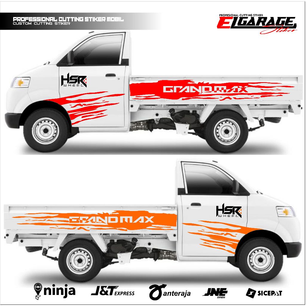 Stiker mobil grand max stiker body list samping stiker mobil pick up grand max