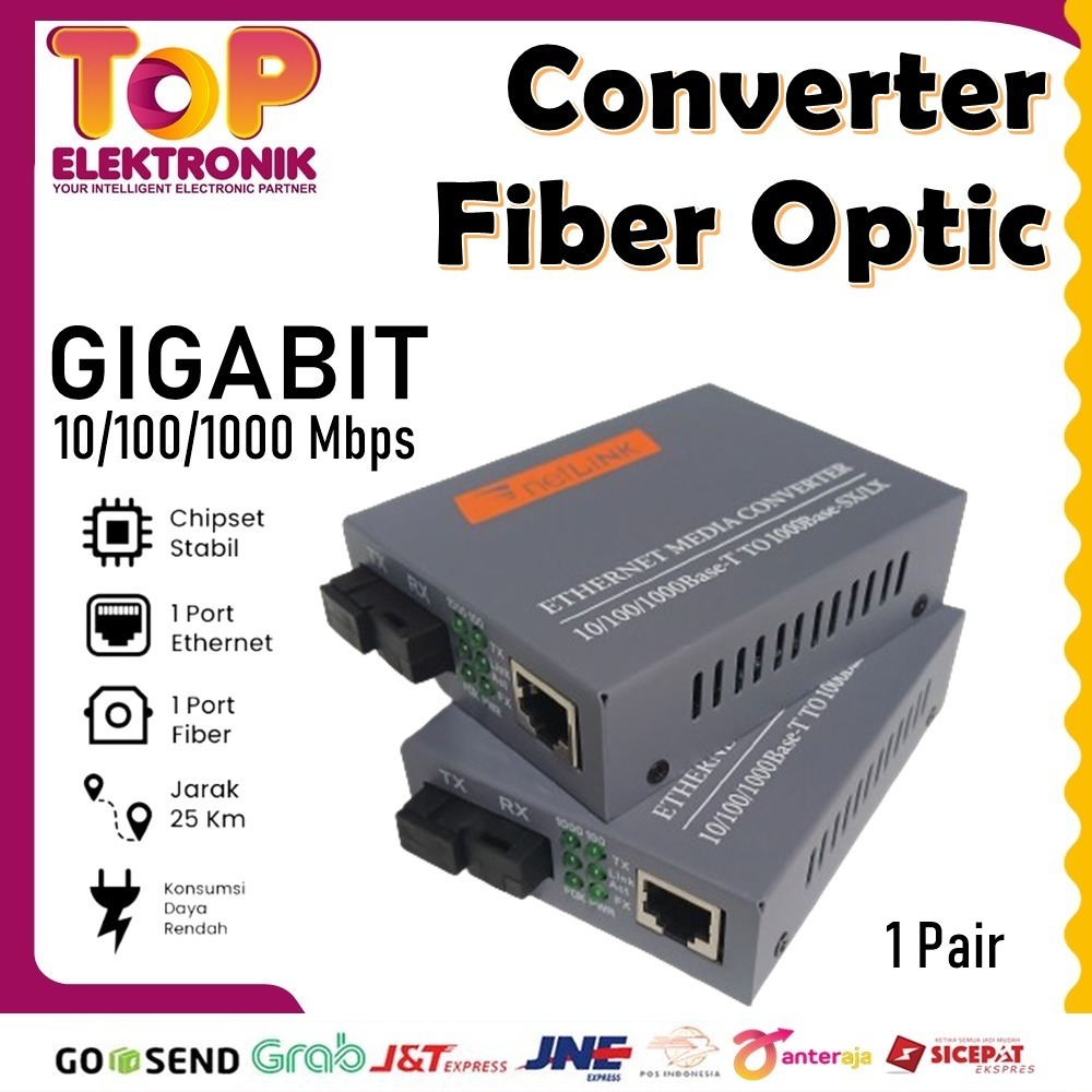 Converter Fiber Optik Gigabit TPELEKTRONIK