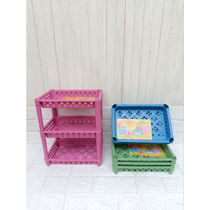 RAK HATI KECIL PLASTIK SUSUN 3