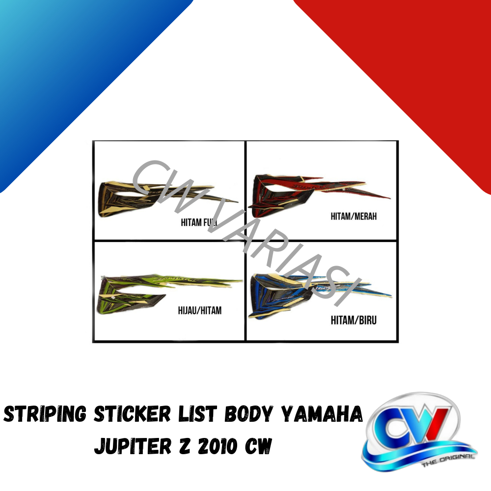 Striping Sticker List Body Jupiter Z 2010 CW
