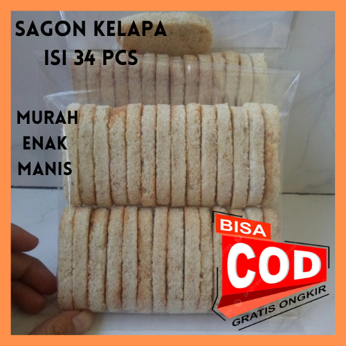 

Sagon Kelapa Isi 34 Pcs - Kue Sagon Kelapa Bakar 250 gram - Kue Sagon 250gr - Sagon Kelapa - Kerak Kelapa - Sagon Kotak - Sagon Kering - Kue Kering Kue Kelapa Biskuit Kelapa 250gram - Kue Sagon Kelapa Bakar Kiloan - Kue Sagon Kotak kelapa - Kue Sagon man