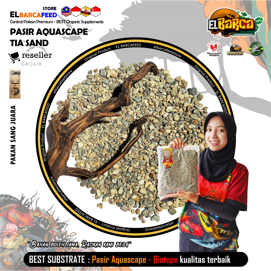 PASIR AQUARIUM TIA SAND Grade One++ Super Halus Pilihan pasir Aquascape, biotope, paludarium