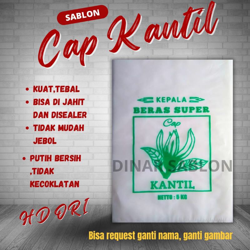 plastik beras kemasan 5 kg cap kantil