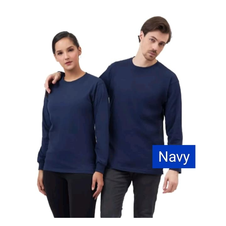 kaos polos panjang navy - kaos polos lengan panjang - kaos polos navy - kaos polos