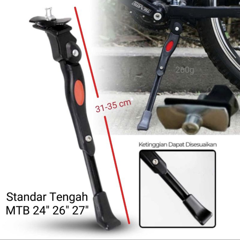 Standar Tengah Sepeda MTB 24" 26" 27" Adjustable Alloy Bike Stand