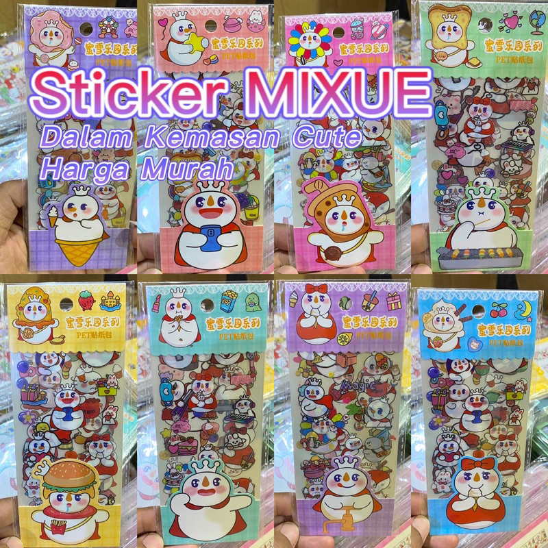 

JM Sticker Mixue Import Sticker Mixue isi 4 Lembar Sticker Viral