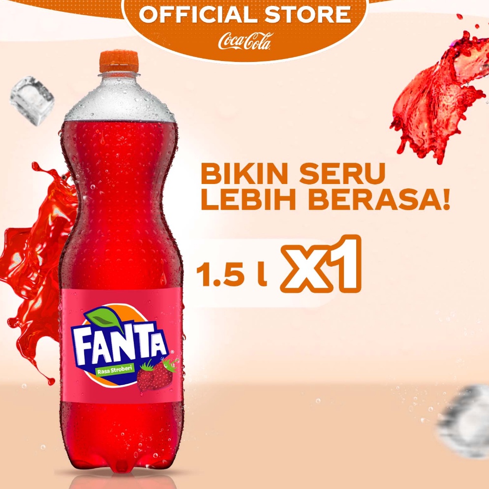 

97 Fanta Rasa Stawberry Minuman Soda - Botol 1.5L dq6ih