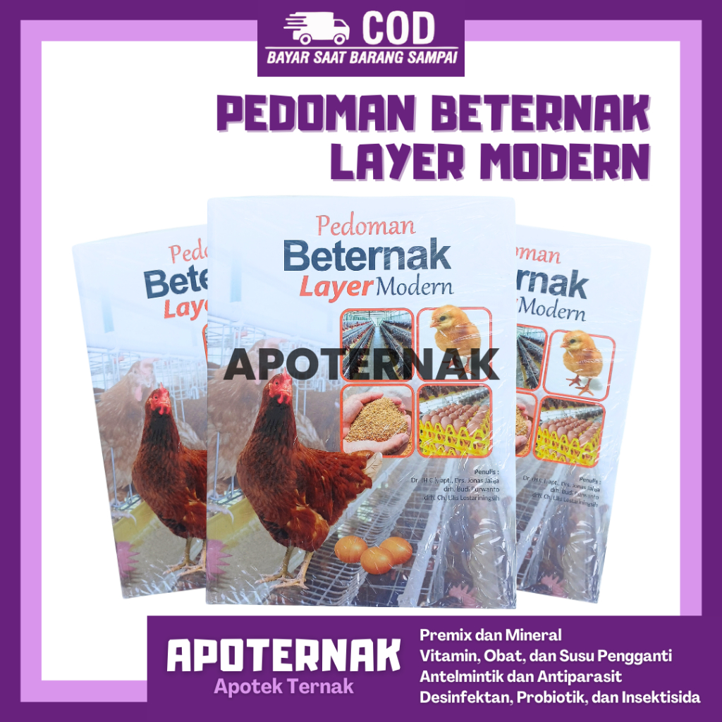 

BUKU PEDOMAN BETERNAK LAYER MODERN | Buku Untuk Peternak Ayam Petelur | Penerbit : PT Medion Farma Jaya