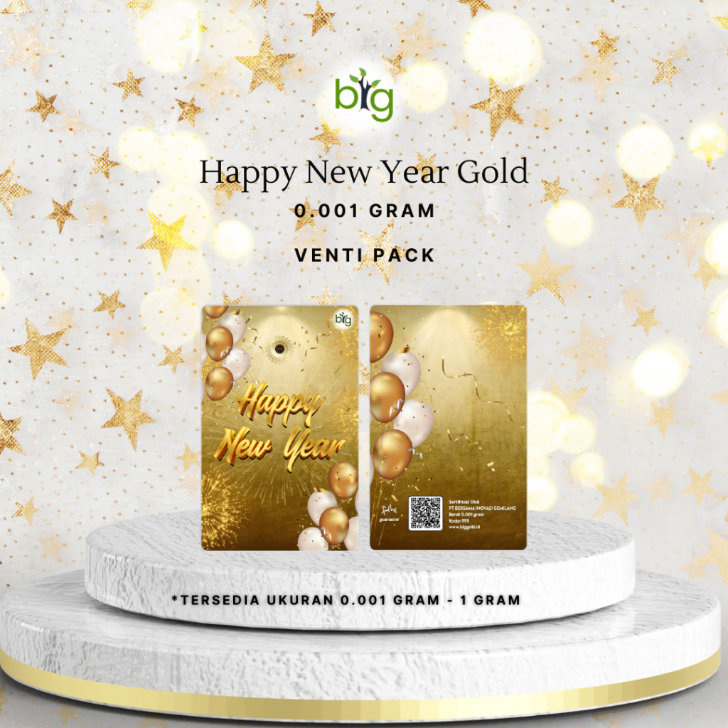 Logam Mulia/BIG GOLD 0.001 gram Venti Pack edisi New Year Gold