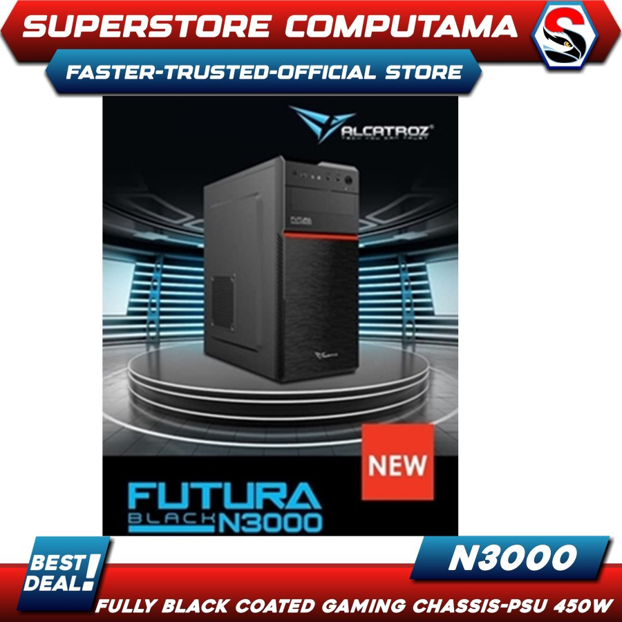 Alcatroz Futura Black N3000 - Psu 450 Watt