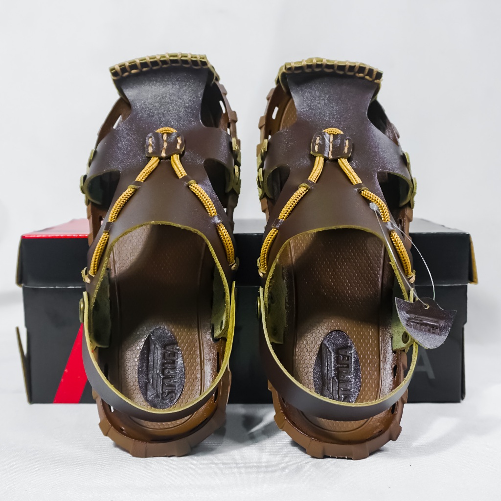 Sandal Slide Selop Cowok Keren Fashion Kekinian Sandal Santai Jalan Kondangan Bahan Kulit Sapi Asli