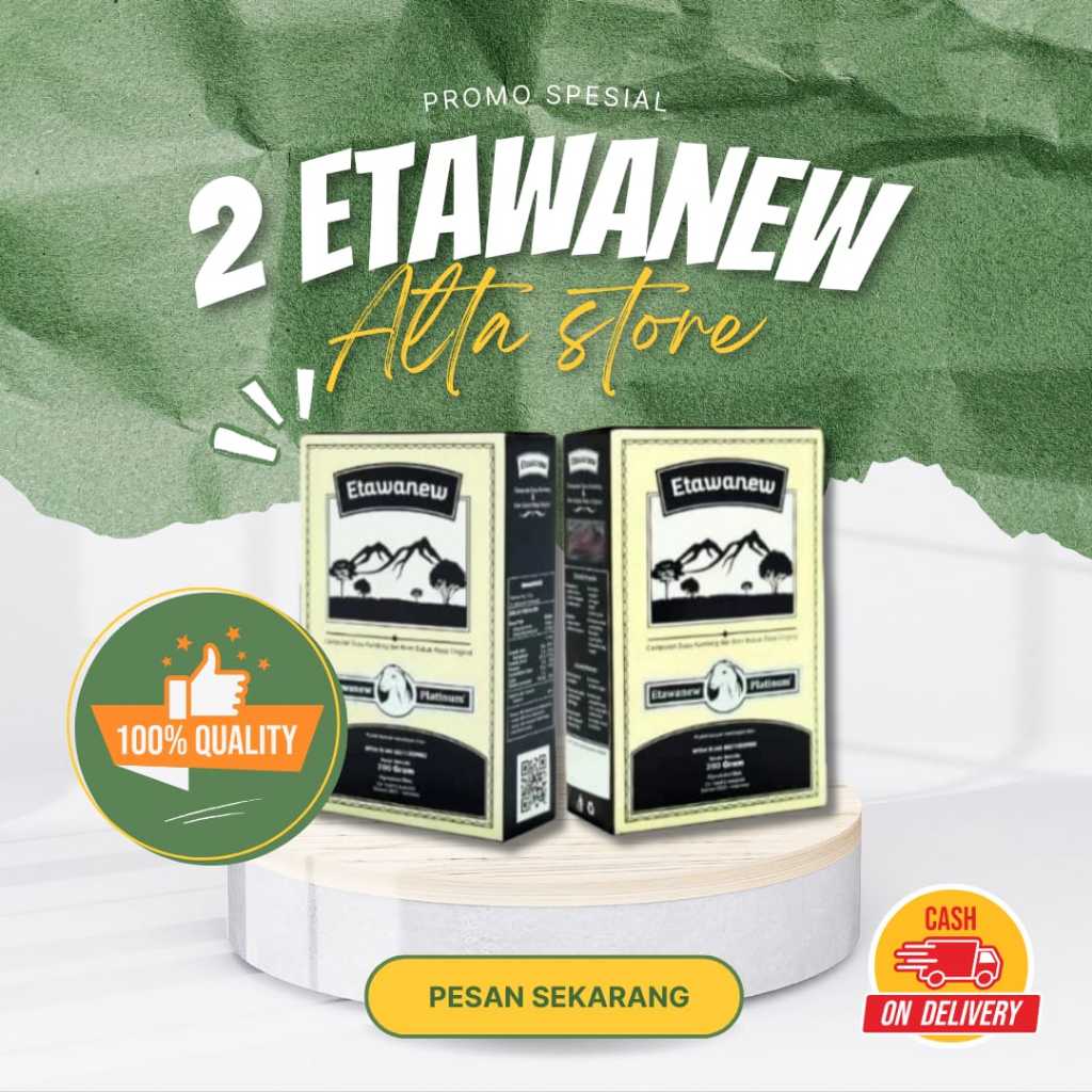 

Paket 2 BOX Etawanew Platinum Susu Kambing Etawa Solusi Hipertensi dan Gangguan Persendian 200 Gram Palembang HALAL BPOM