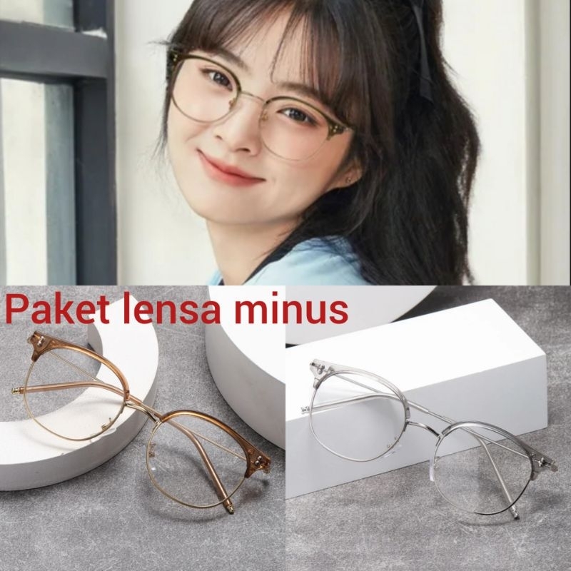 kacamata minus wanita photocromic blueray bluecromic kotak
