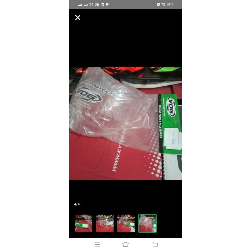 kaca vog volt original putih