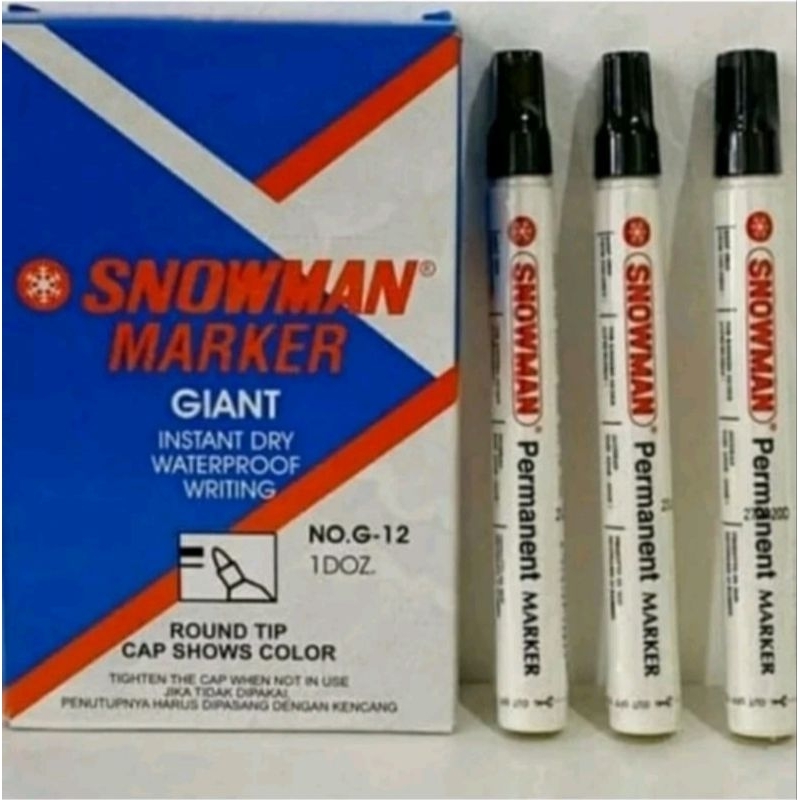 

Spidol Snowman Permanent Hitam G-12