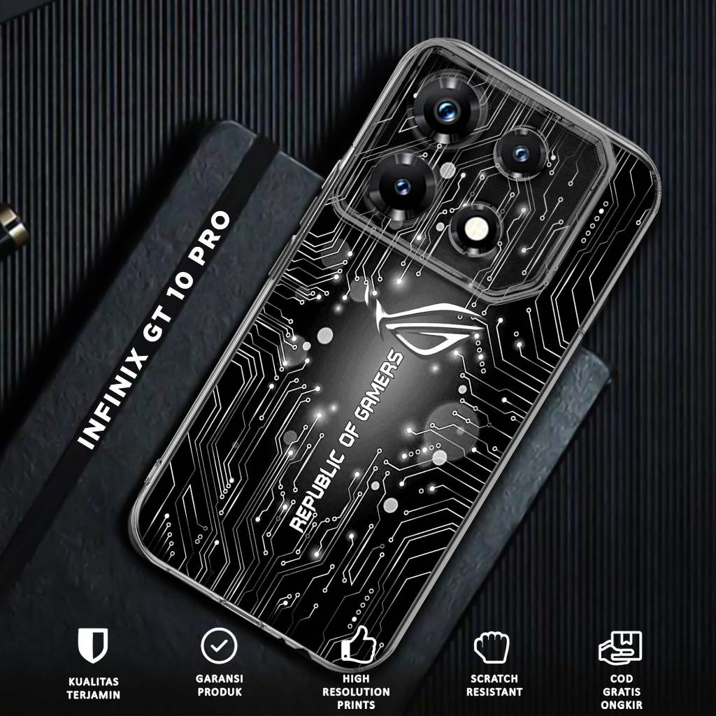 Case INFINIX GT 10 PRO - Casing Infinix GT 10 Pro - Motif ROG NEW - Softcase Premium - Case Hp - Casing Hp - Case bening - Clear case - Handphone Cover