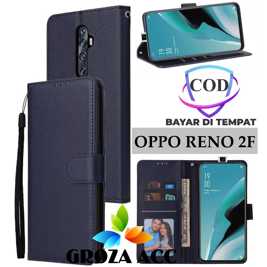 Flip Case OPPO RENO 2F Case Wallet Kulit Casing Dompet Case Wallet Leather Flip Case OPPO RENO 2F Ca