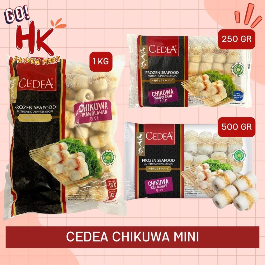 

Cedea Chikuwa Mini 250gr 1 KG | olahan ikan otak otak fish cake suki seblak shifudo HK Frozen Mart