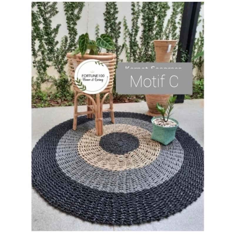 Karpet Seagrass / Rug Seagrass / Kerajinan Anyaman Pandan 120cm