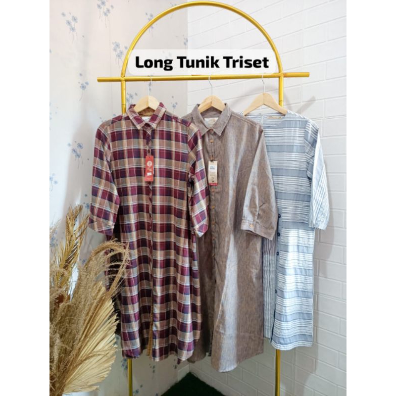 Long Tunik wanita st.yves 3 coin original katun lembut