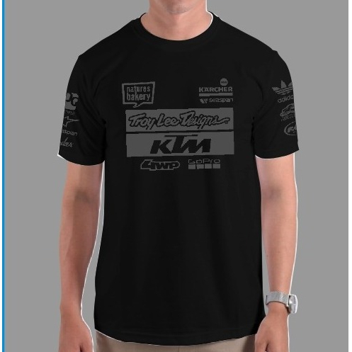 baju kaos pria ktm hitam , baju trail ktm original , baju motor baju cross trail baju distro Racing