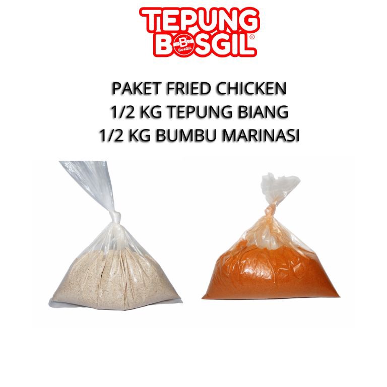 

S@l33 Paket tepung Premium Fried Chicken (1/2 kg tepung biang dan 1/2 kg tepung marinasi) Diskon