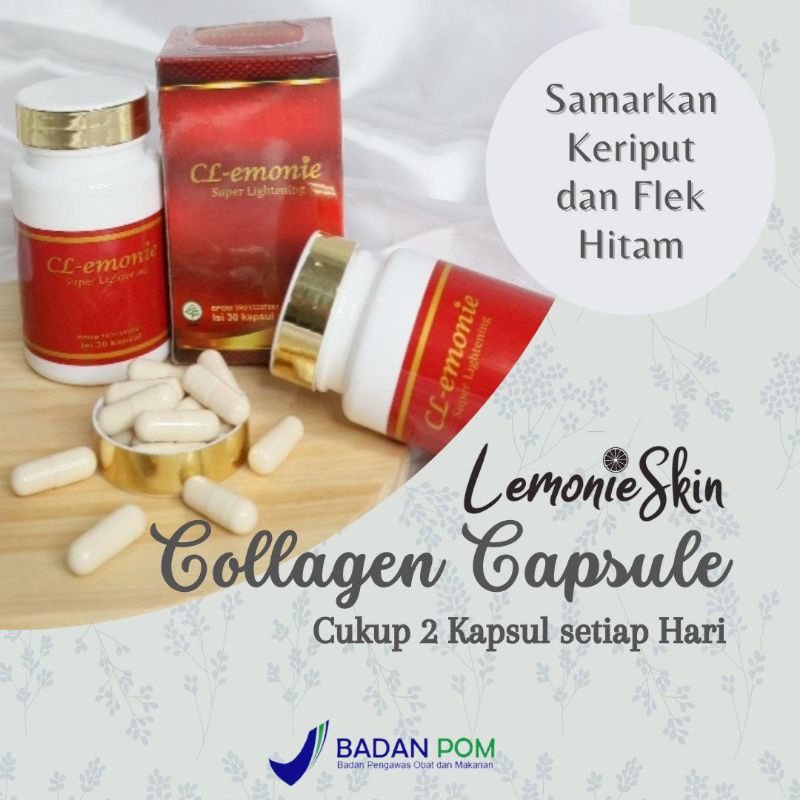 Kolagen Lemonieskin/Kolagen Kapsul CL-emonie/Suplemen Kolagen dlemonie/CL-emonie Lemonieskin Kolagen