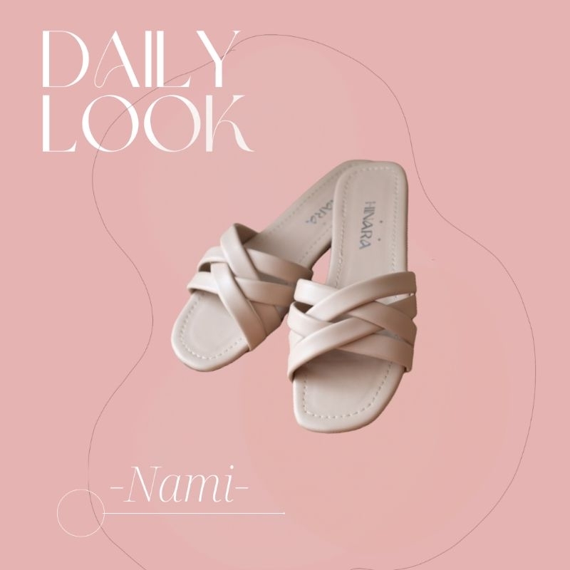 NAMI (Nude) - Sandal Wanita / Sendal Sehari hari / Daily Sandal / Sendal Flat