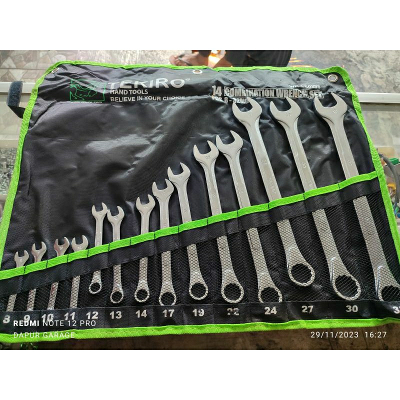 Kunci Ring pas Set original Tekiro 14 pcs