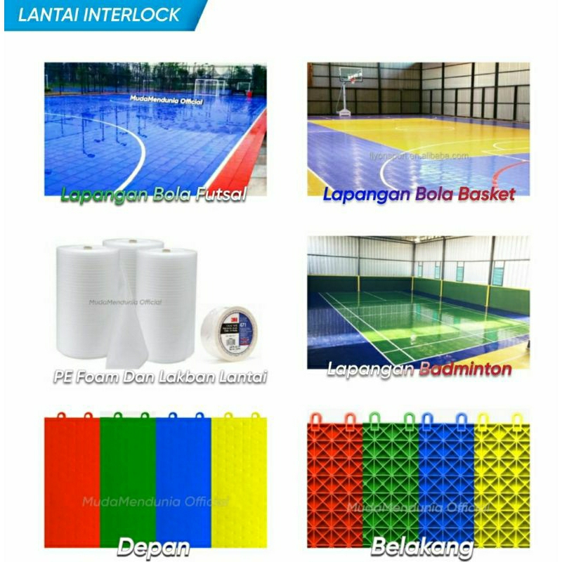Lantai Interlock Lapangan Futsal/Badminton/Basket