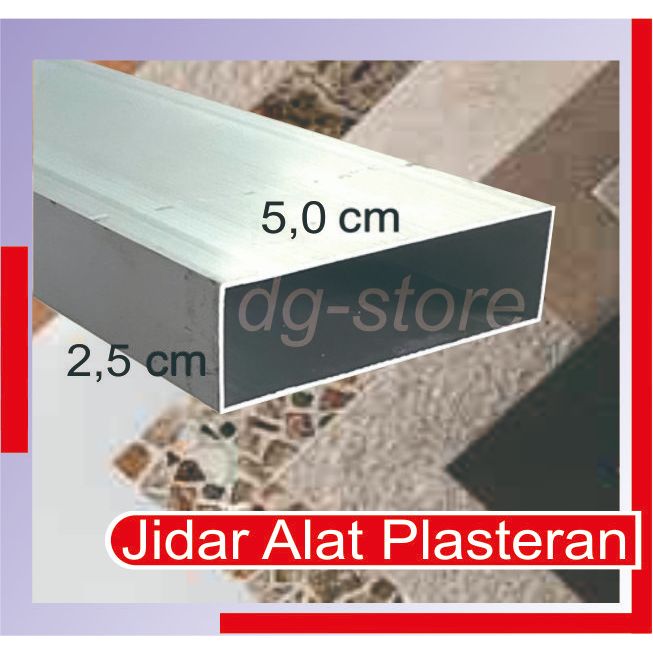 Jidar Aluminium Alat Plesteran Adukan Semen 2 Meter